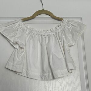 Wilfred Cream Off-Shoulder Top